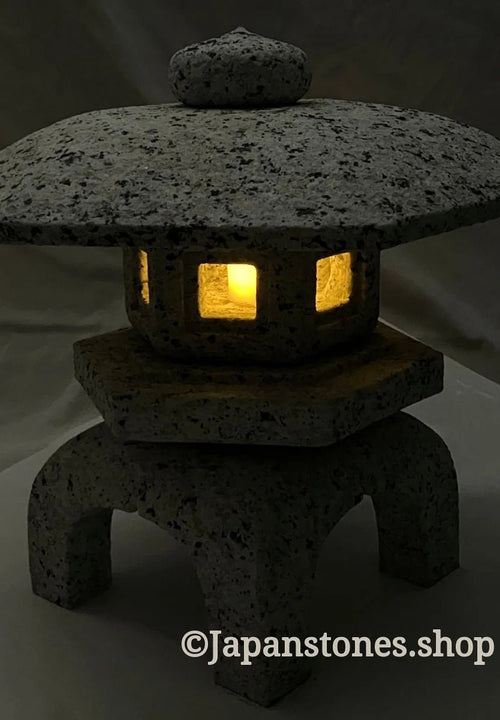 Zen Stone Lantern Yukimi Tourou Medium Granite Japanese Garden Ornament Statue