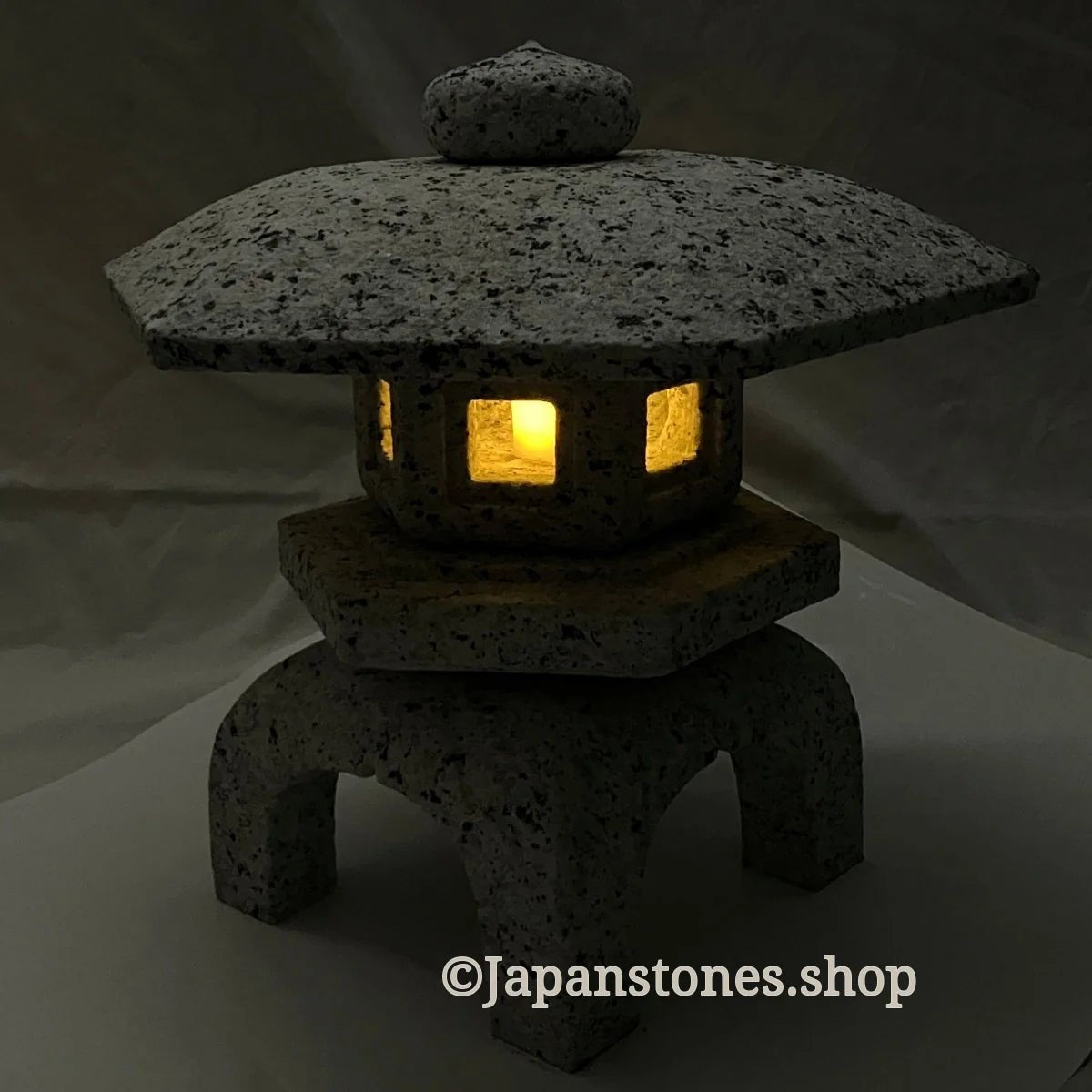 Zen Stone Lantern Yukimi Tourou Medium Granite Japanese Garden Ornament Statue — product photo 1 of 42