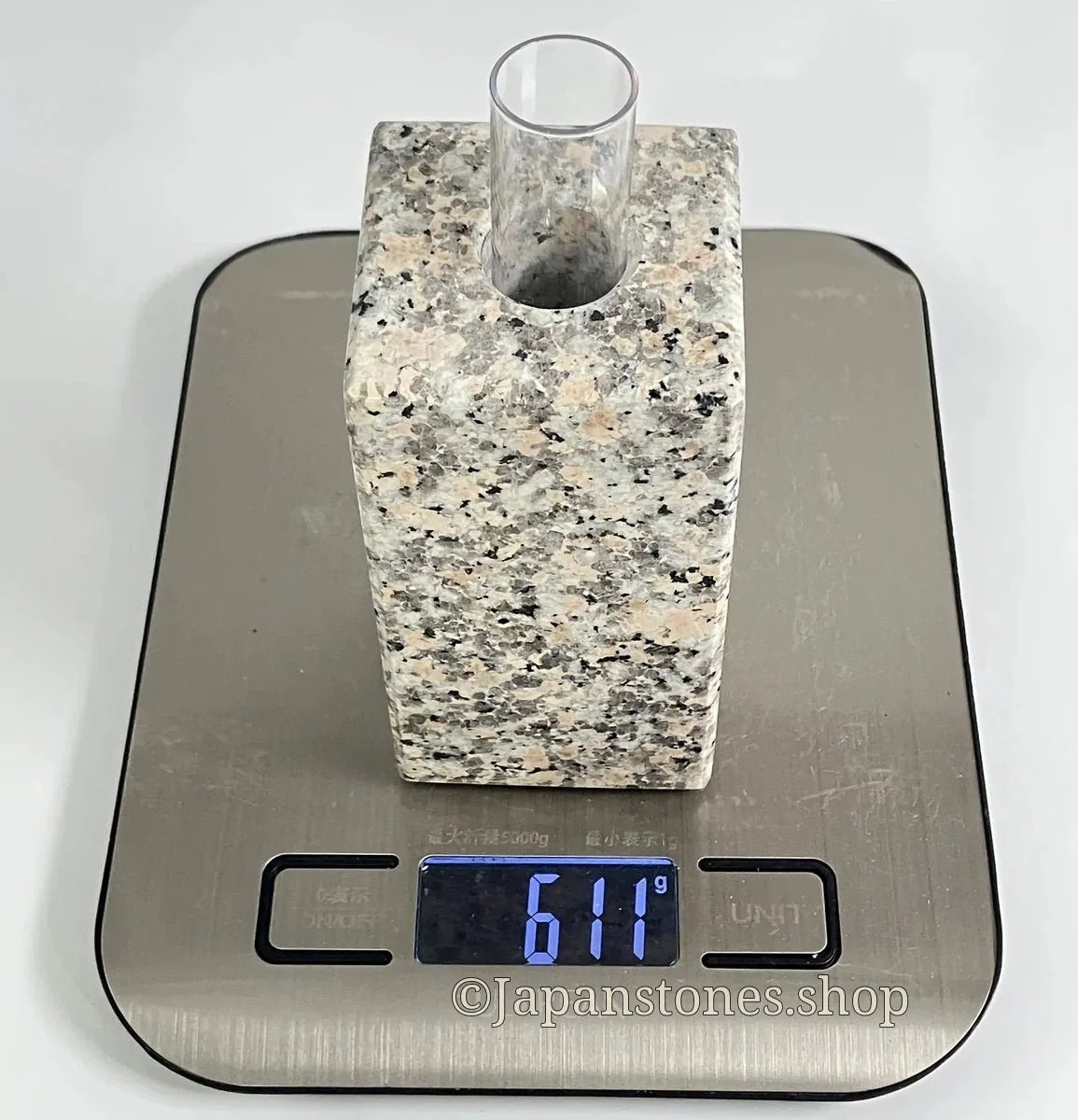 Gray Pink Mannari Stone Granite Vase Japanese Ornament Statue — product photo 20 of 27