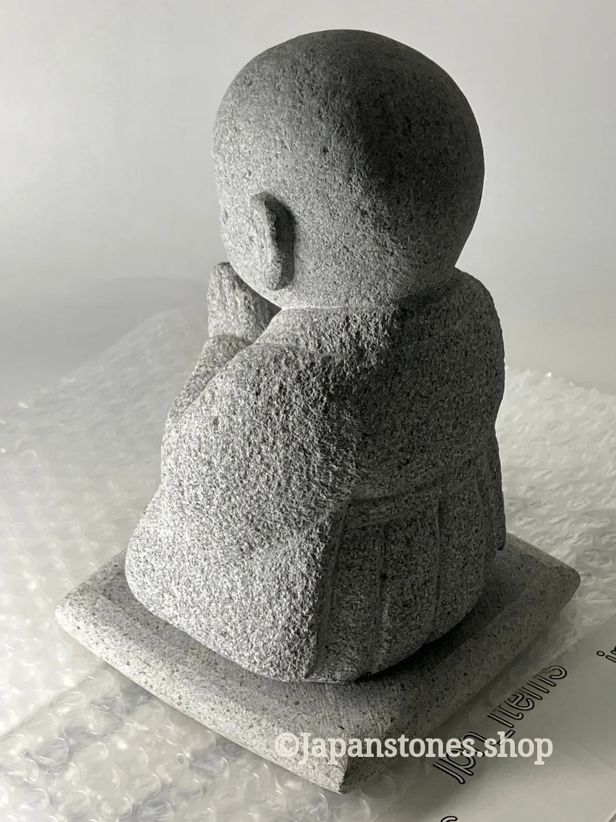 Gasshou Jizo Ojizo-Sama Granite Stone Sculpture Handmade Japanese Garden — product photo 17 of 29