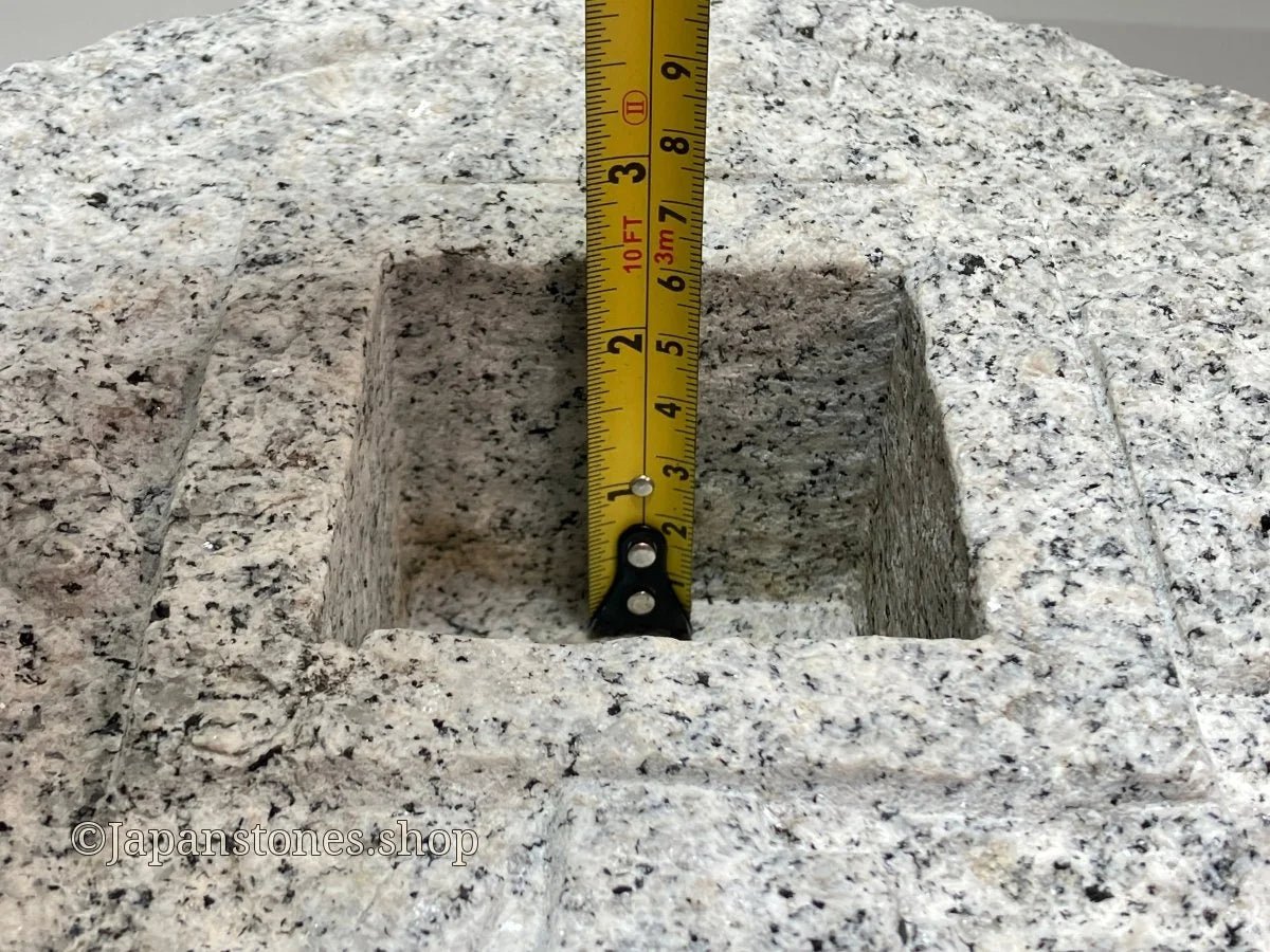 Tsukubai Chozubachi Coin Granite Stone Japanese Garden — product photo 12 of 23