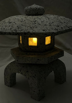 Zen Stone Lantern Yukimi Tourou Medium Granite Japanese Garden Ornament Statue