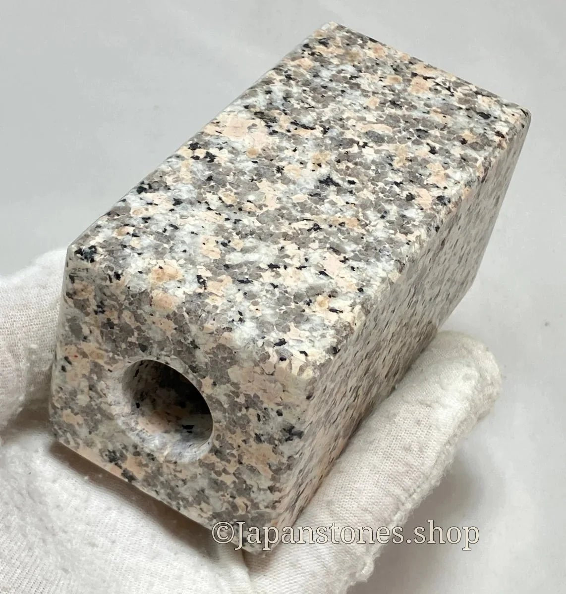 Gray Pink Mannari Stone Granite Vase Japanese Ornament Statue — product photo 17 of 27