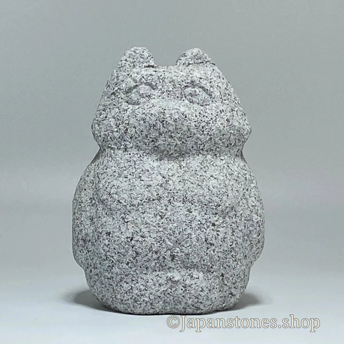 Japanese Raccoon Dog Tanuki Stone Statue | Hanazawa Granite, 4.72 in — product photo 1 of 20