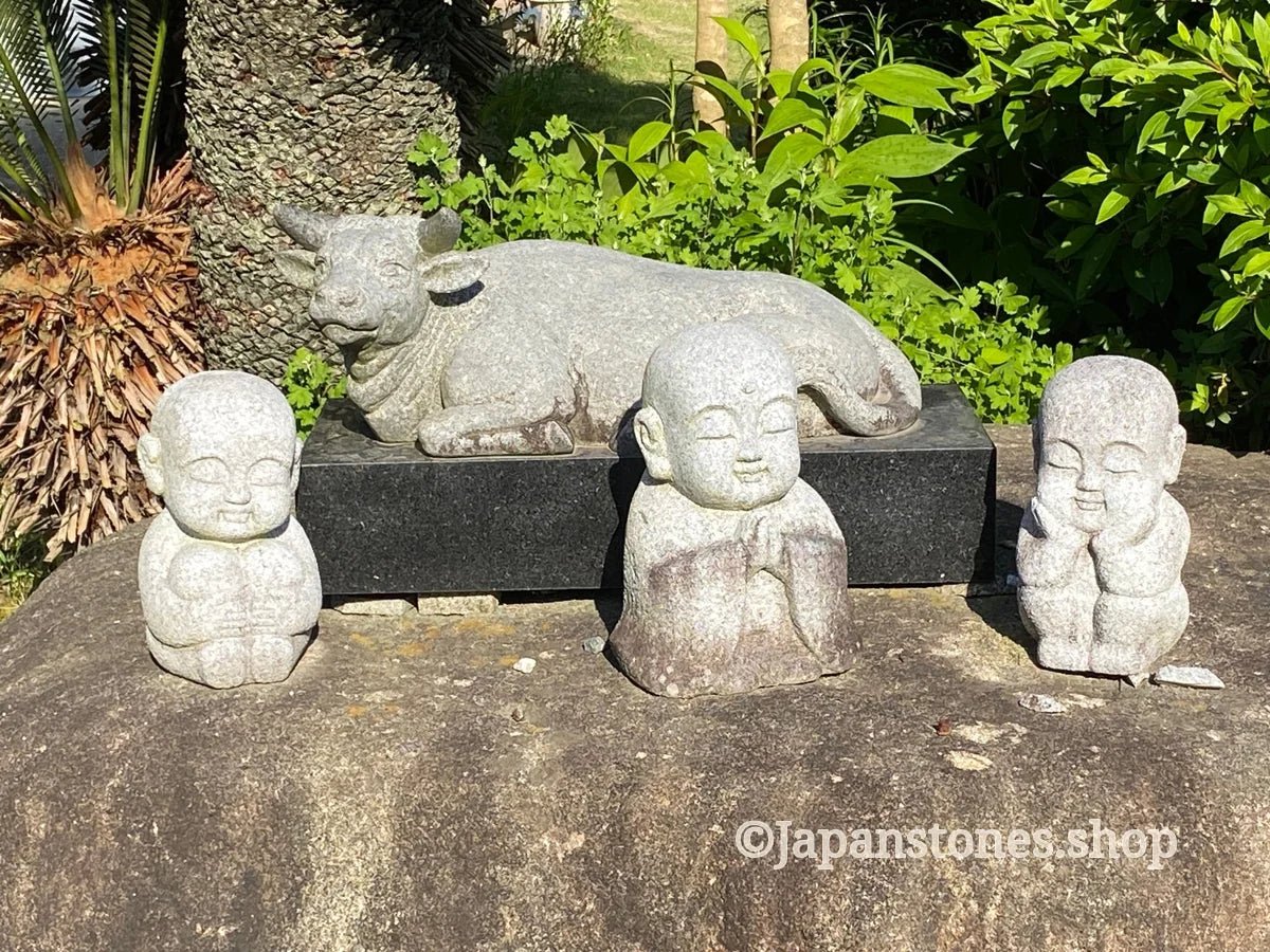 Sleeping Cat Kitten Statue Granite Stone Sculpture Handmade Japanese Garden — product photo 28 of 31