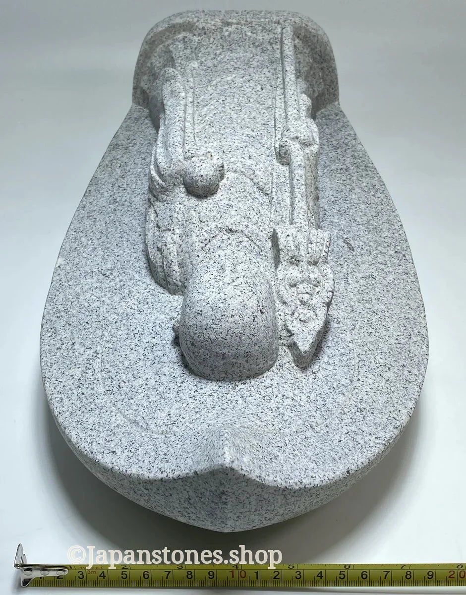 Boat-Shaped Enmei Jizo Statue | Natsuyama Stone, 16.14 in — product photo 9 of 23