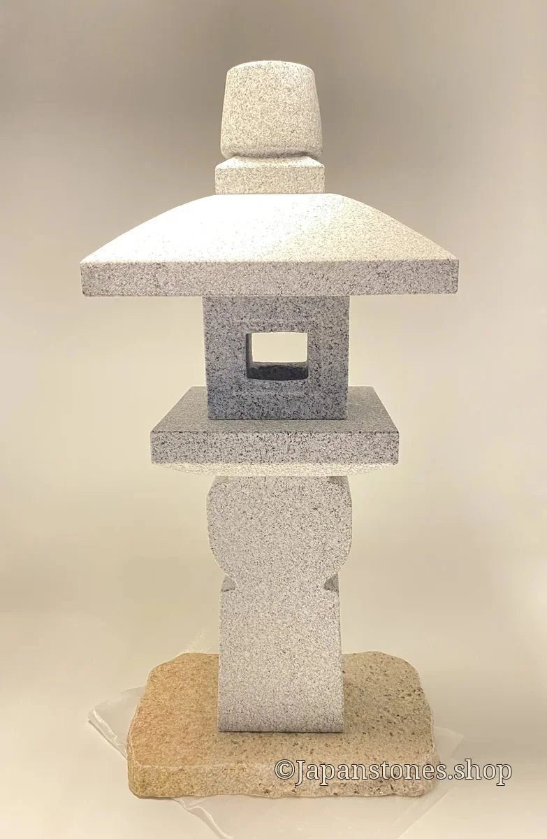Zen Granite Gray Oribe Stone Lantern Tourou Japan Garden Statue 23.5 inch — product photo 23 of 35