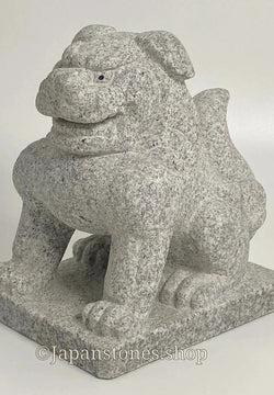 Komainu Right Guardian Lion Japanese Granite / Hanazawa Kome Stone