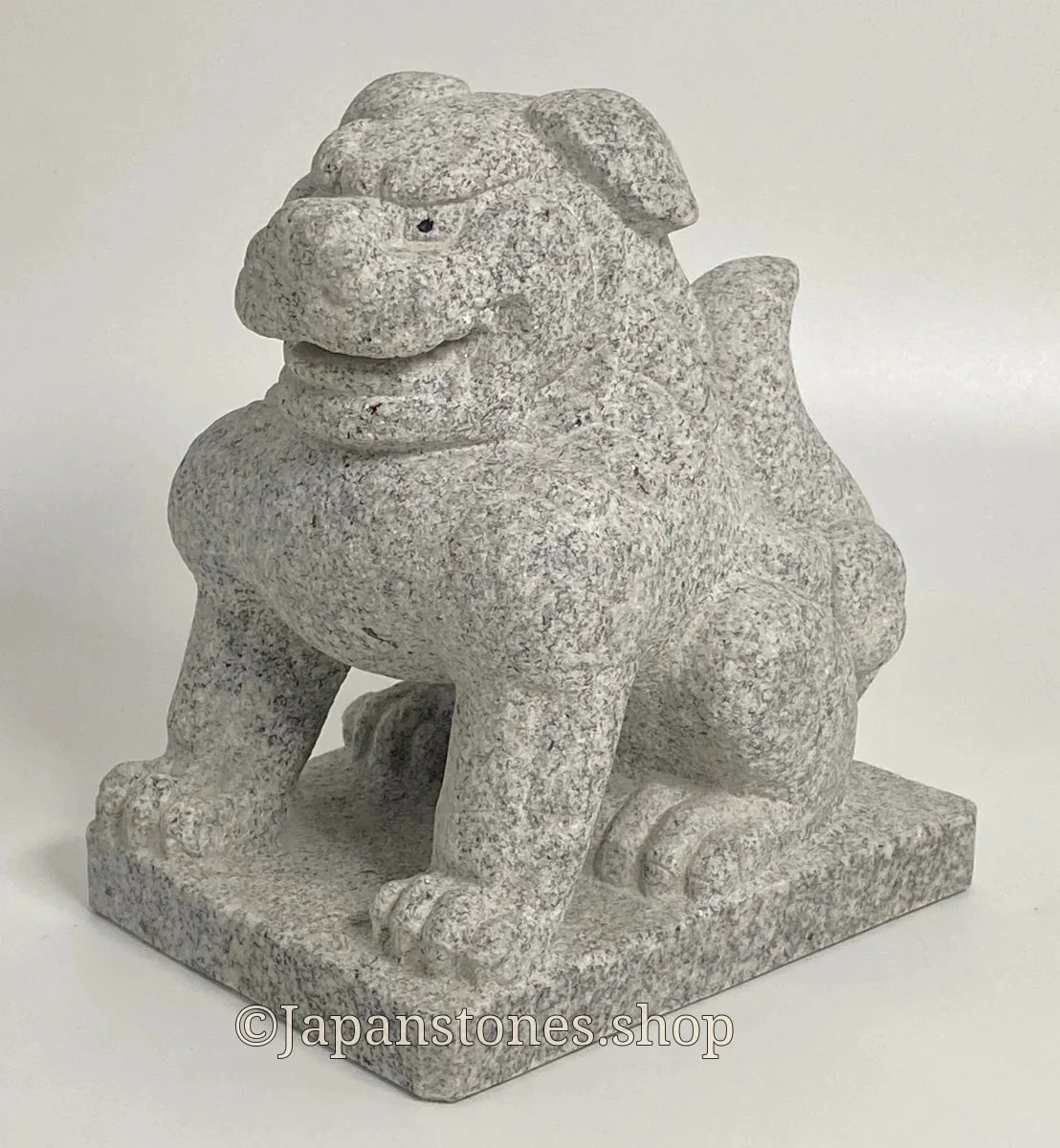 Komainu Right Guardian Lion Japanese Granite / Hanazawa Kome Stone — product photo 1 of 20