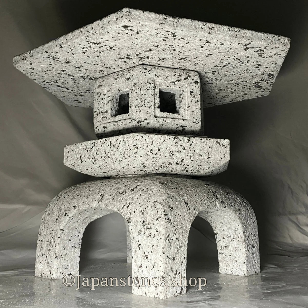 Zen Stone Lantern Yukimi Tourou Medium Granite Japanese Garden Ornament Statue — product photo 2 of 42
