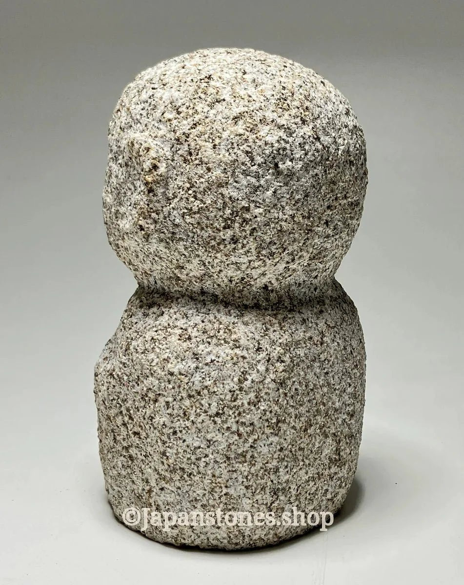 Gassho Jizo Statue Granite Aji Rust Stone Sculpture Handmade Japanese — product photo 14 of 19