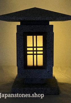 Andon Type Stone Lantern Granite Japanese Garden For Lighting