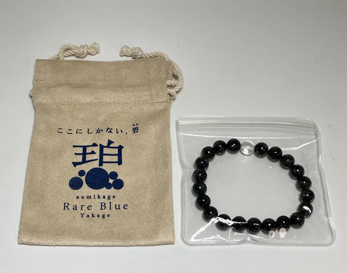 For Women Bichu Black Blue Diorite Stone Mala Beads Juzu Bracelet Japanese 10mm
