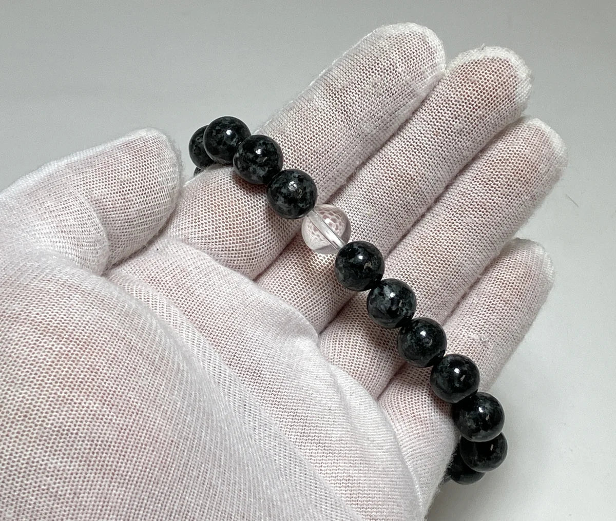 For Women Bichu Black Blue Diorite Stone Mala Beads Juzu Bracelet Japanese 10mm