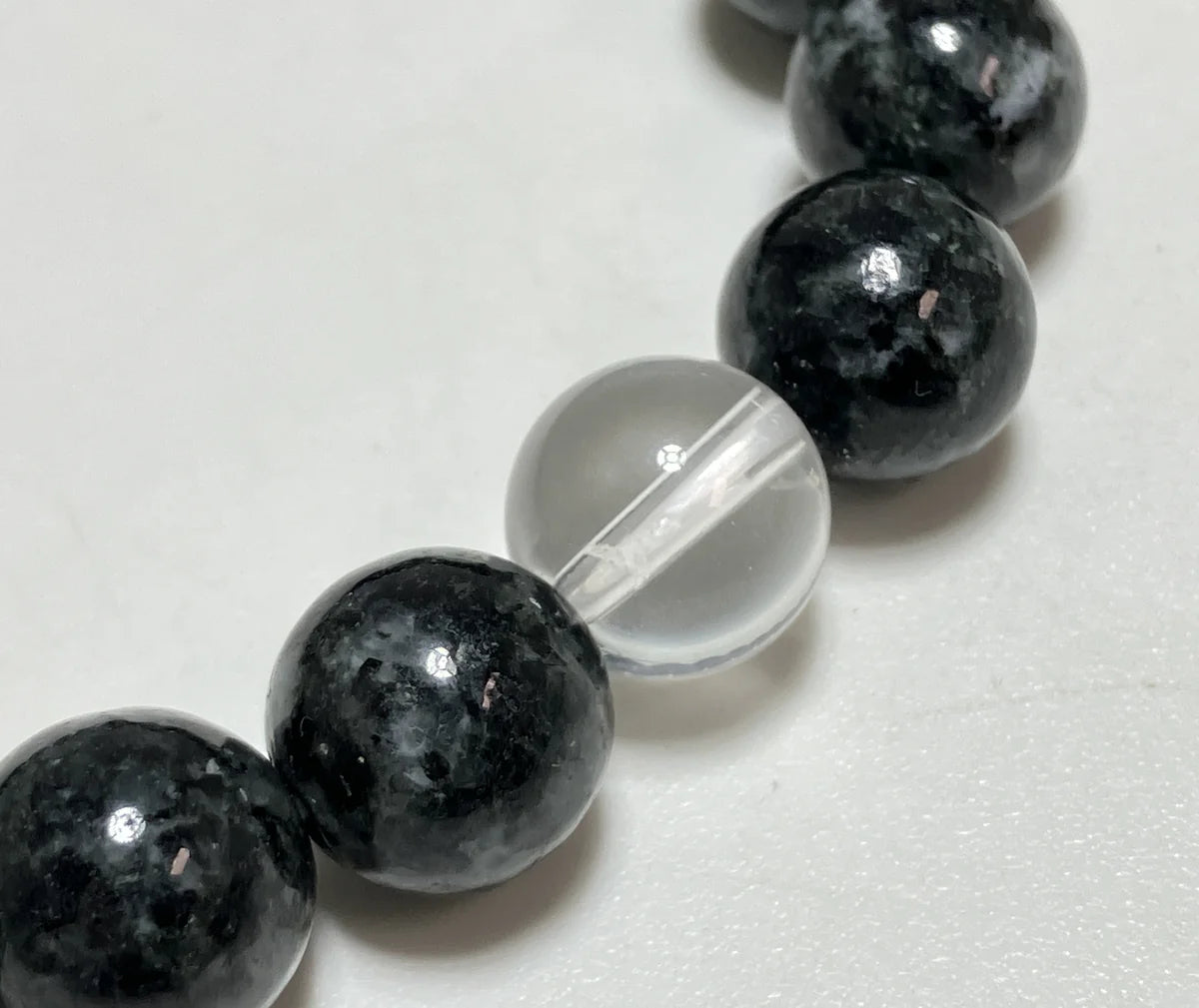 For Women Bichu Black Blue Diorite Stone Mala Beads Juzu Bracelet Japanese 10mm