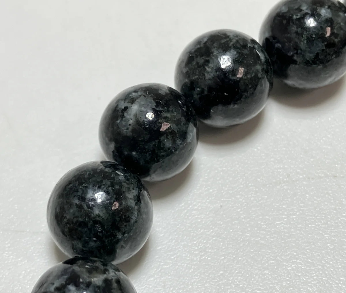 For Women Bichu Black Blue Diorite Stone Mala Beads Juzu Bracelet Japanese 10mm