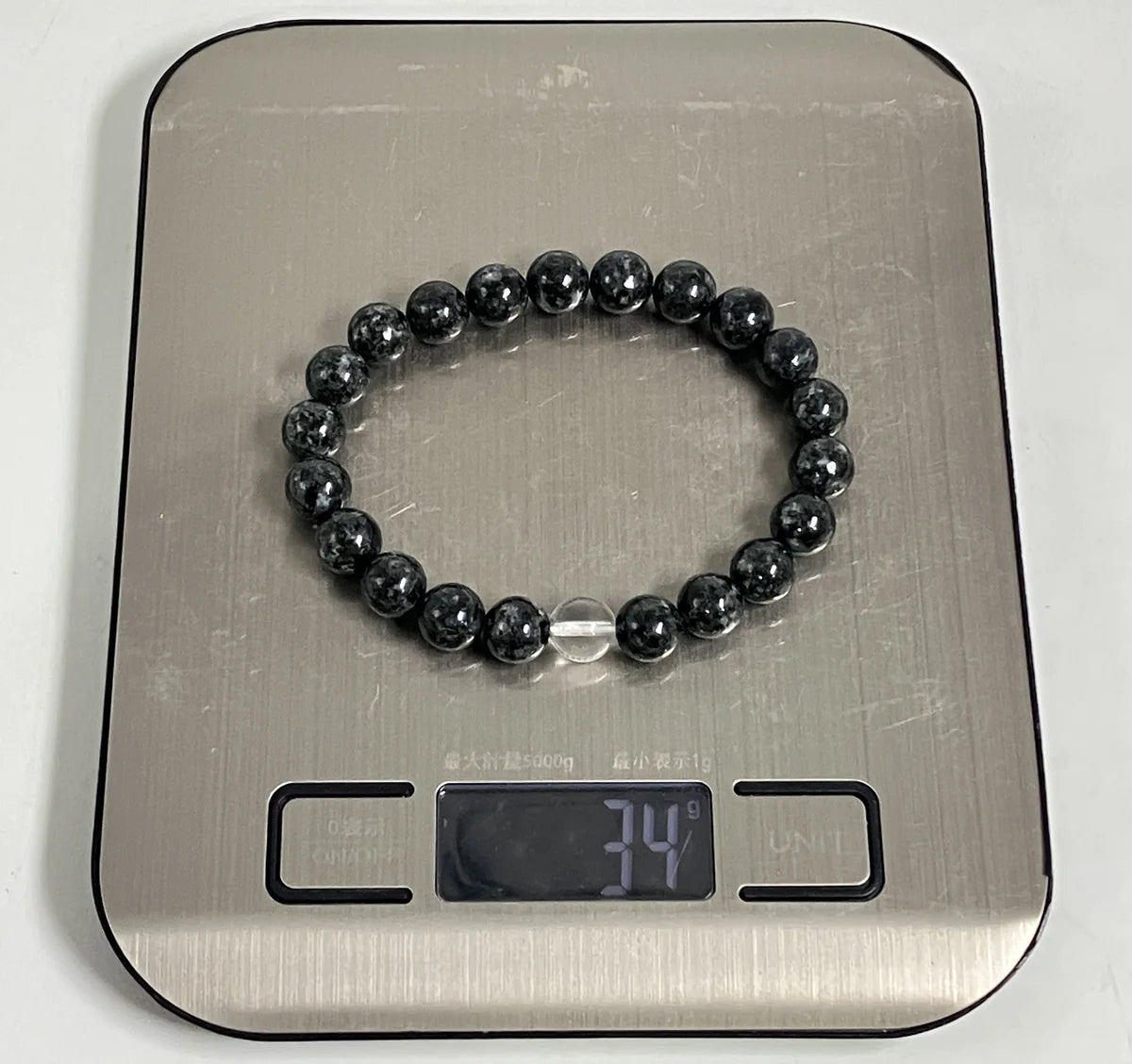 For Women Bichu Black Blue Diorite Stone Mala Beads Juzu Bracelet Japanese 10mm