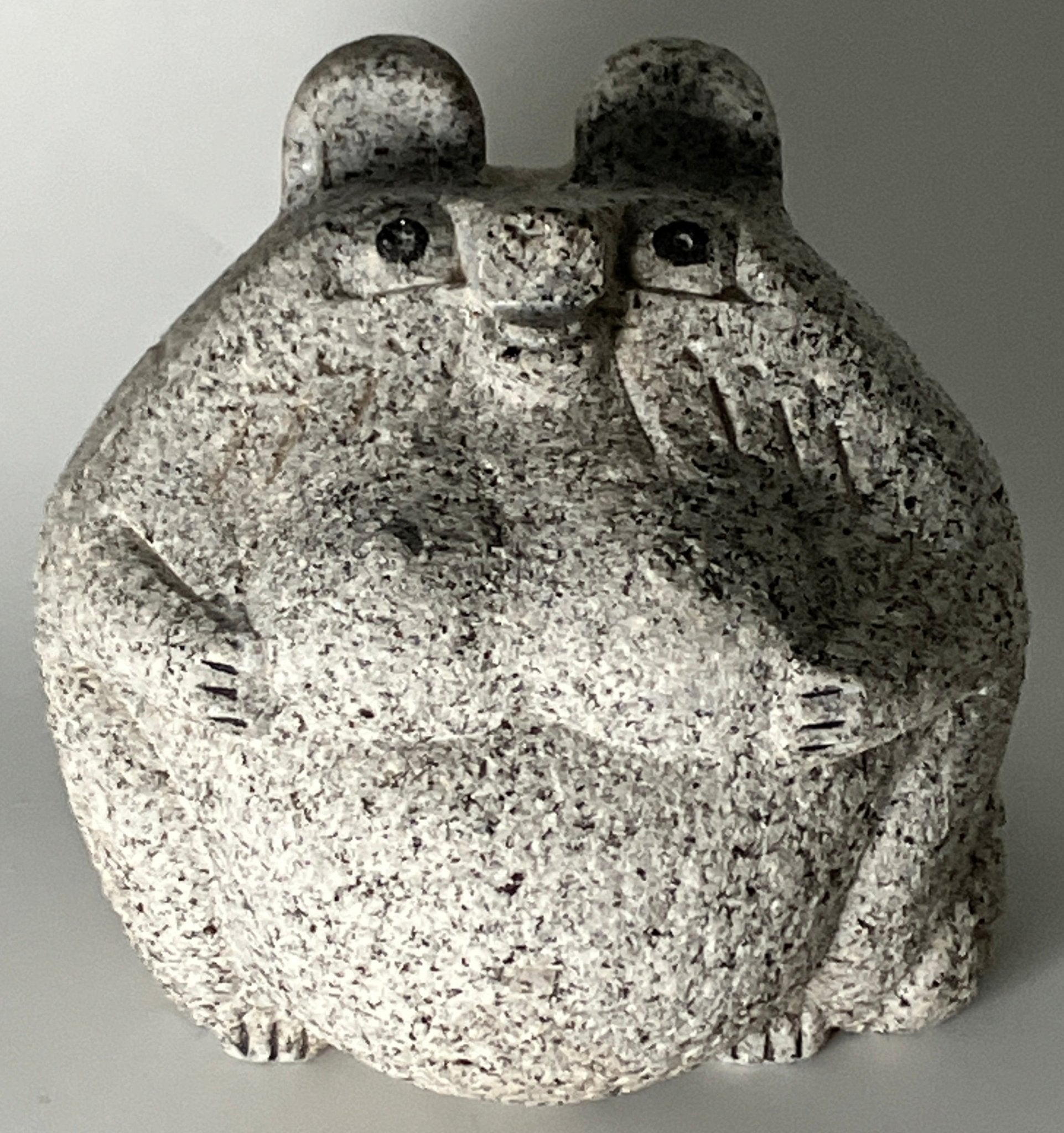 Female Tanuki Statue Hand-Carved Granite Stone Japanese Raccoon Dog - japanstones.shop