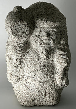 Seven Lucky Gods Daikokuten Jizo Gray Granite Stone Sculpture Japanese Garden