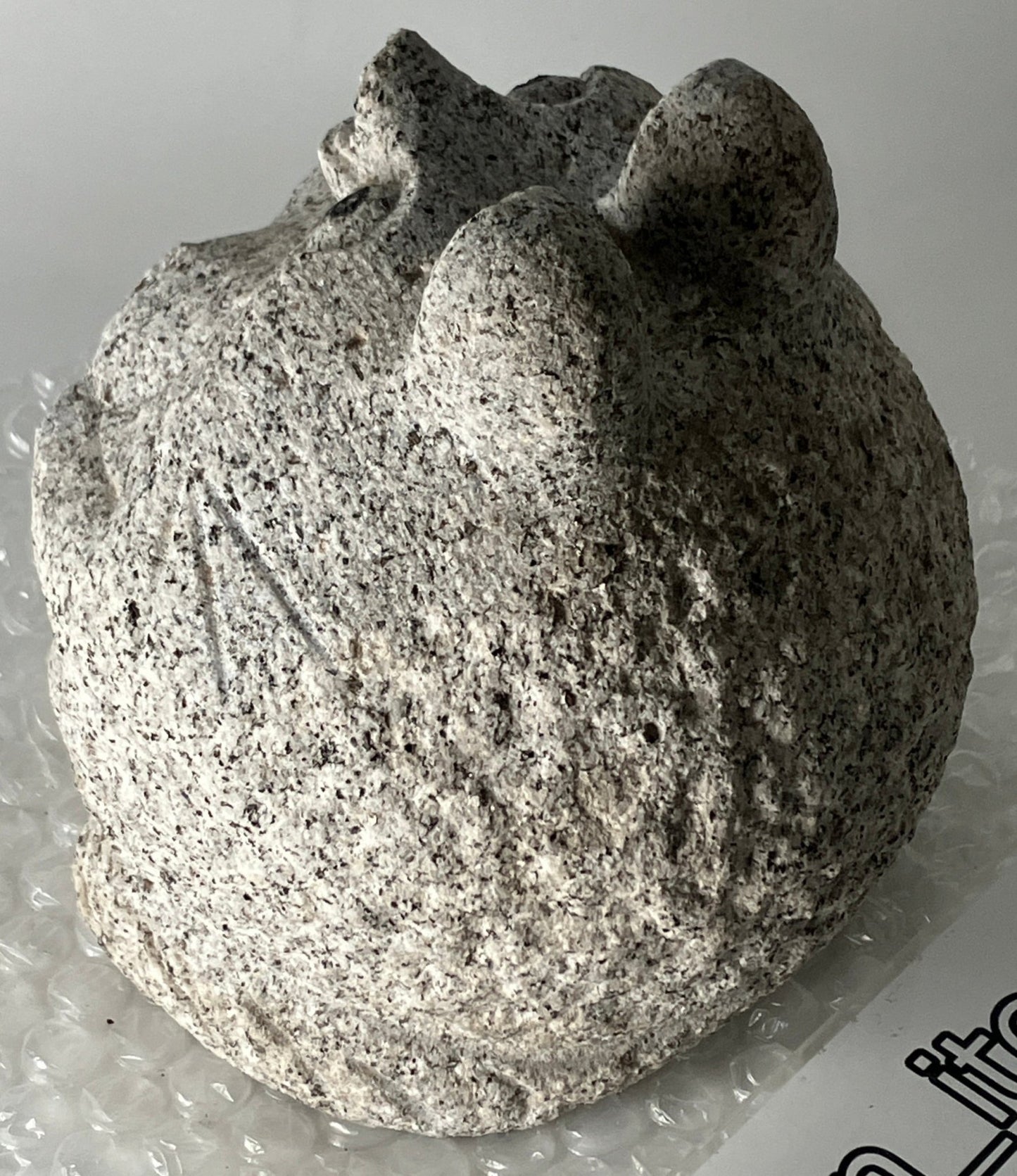 Female Tanuki Statue Hand-Carved Granite Stone Japanese Raccoon Dog - japanstones.shop