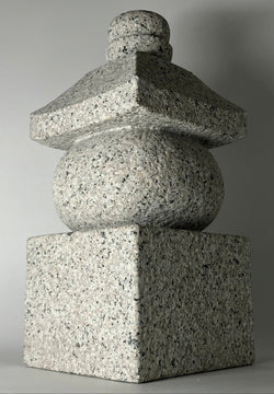 Gray Stone Gorinto Small Granite Japanese Garden Ornament Statue