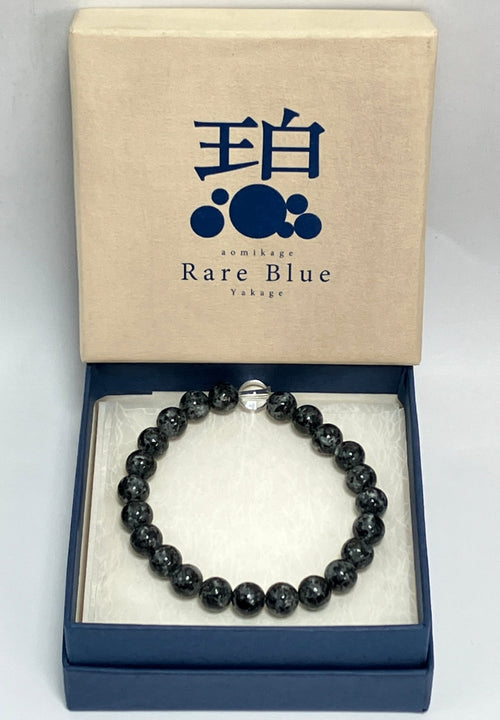For Women Bichu Black Blue Diorite Stone Mala Beads Juzu Bracelet Japanese 8mm