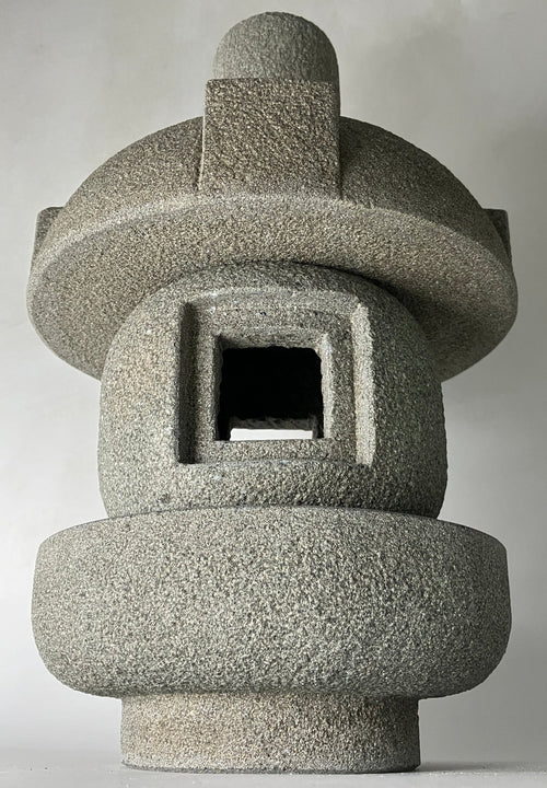 Zen Small Misaki Stone Lantern Gray Sandstone Japanese Garden Ornament Statue