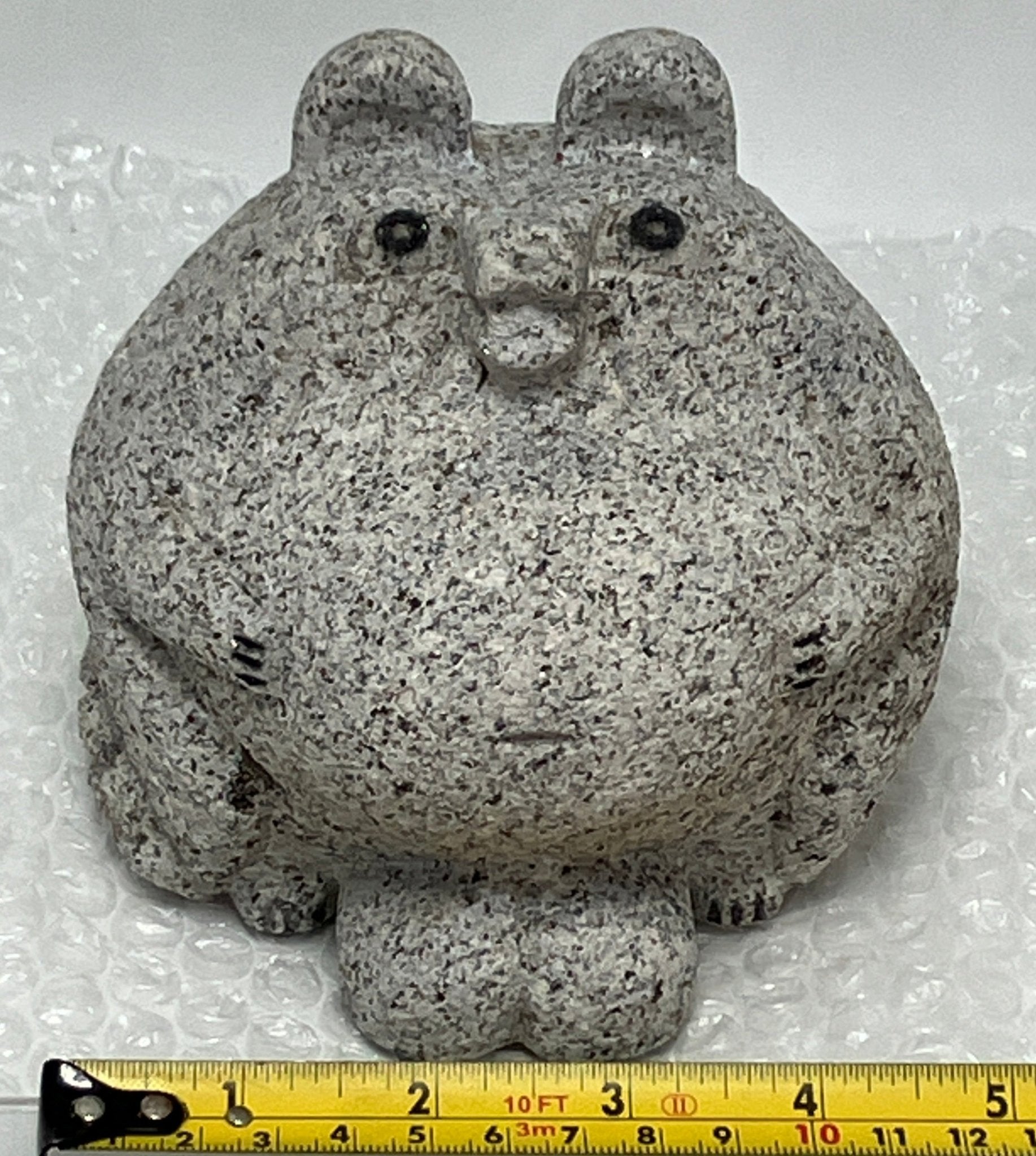 Male Tanuki Statue Hand-Carved Granite Stone Japanese Raccoon Dog - japanstones.shop