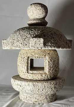 Pink Stone Lantern Misaki Tourou Medium Granite Japanese Garden Ornament Statue