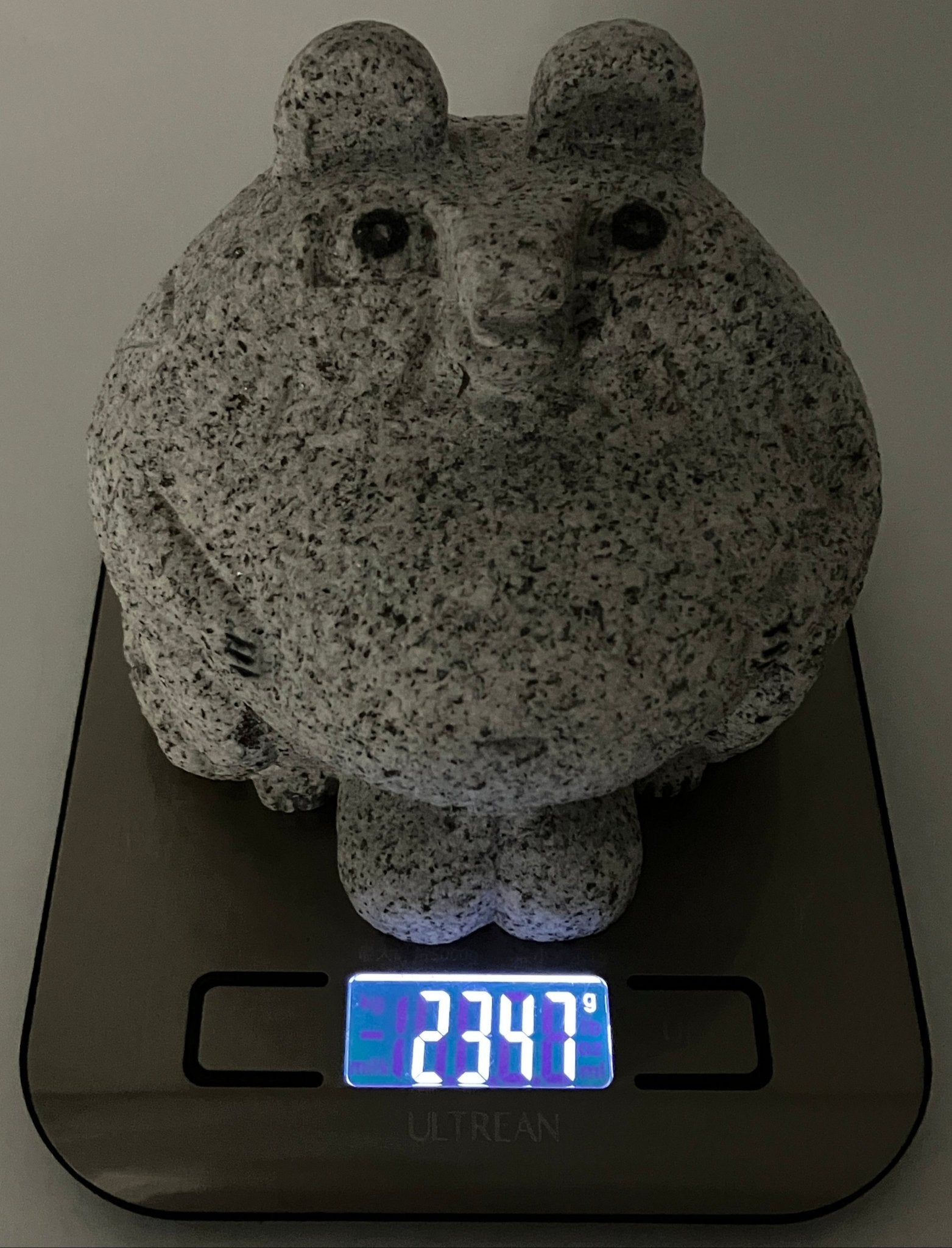 Male Tanuki Statue Hand-Carved Granite Stone Japanese Raccoon Dog - japanstones.shop