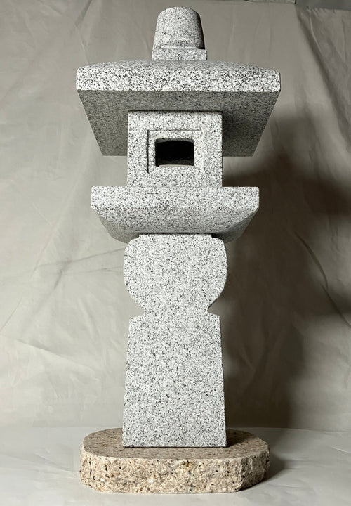 Zen Granite Gray Oribe Stone Lantern Tourou Japan Garden Statue 19.5 inch