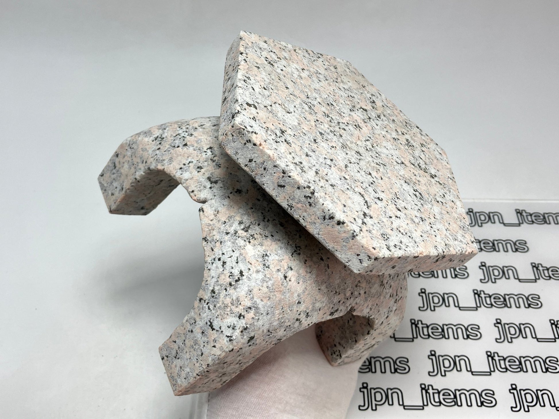 Zen Pink Gray Yukimi Stone Lantern