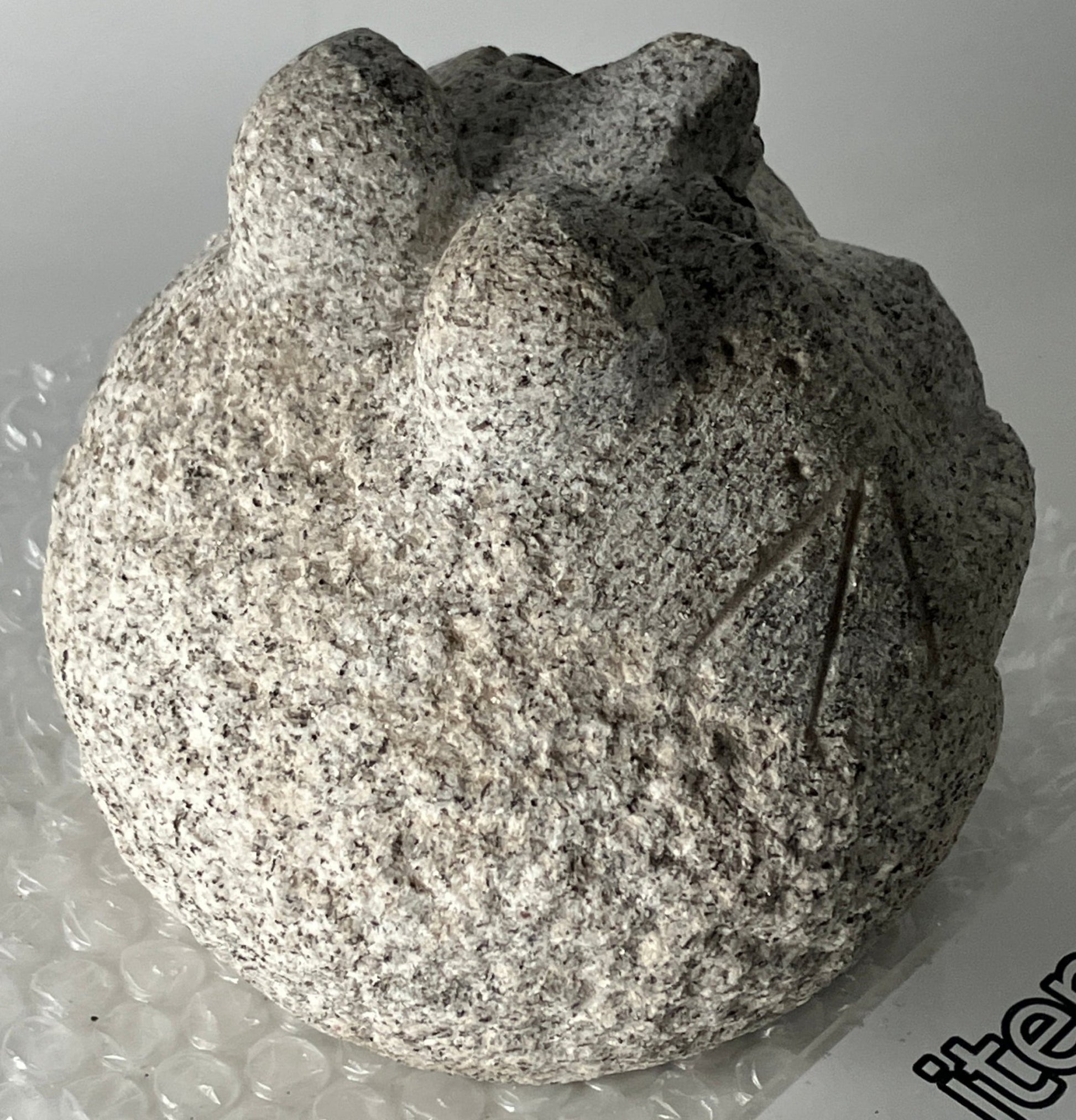 Female Tanuki Statue Hand-Carved Granite Stone Japanese Raccoon Dog - japanstones.shop