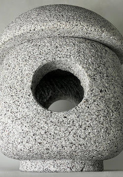 Mushroom Dome Style Granite Stone Lantern Handmade Japanese Art for Candle LED