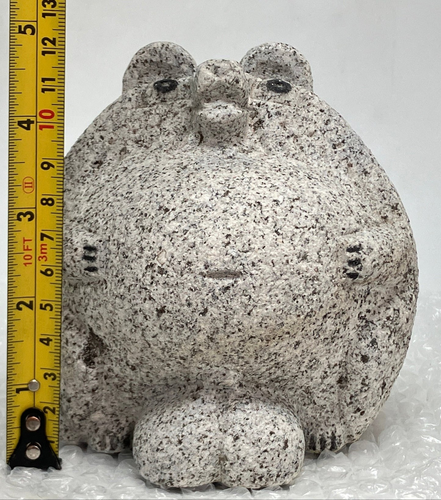 Male Tanuki Statue Hand-Carved Granite Stone Japanese Raccoon Dog - japanstones.shop
