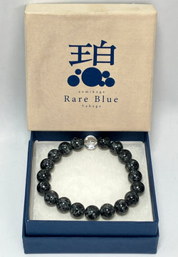 For Women Bichu Black Blue Diorite Stone Mala Beads Juzu Bracelet Japanese 10mm