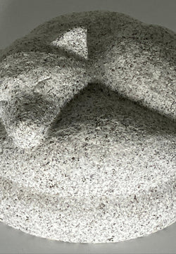 Sleeping Fox Statue Granite Gray Stone Sculpture Handmade Japanese Garden