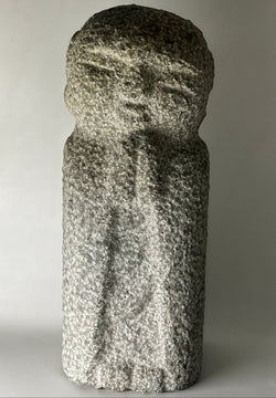 Gasshou Jizo Ojizo-Sama Granite Stone Sculpture Handmade Japanese Garden 5.0Kg