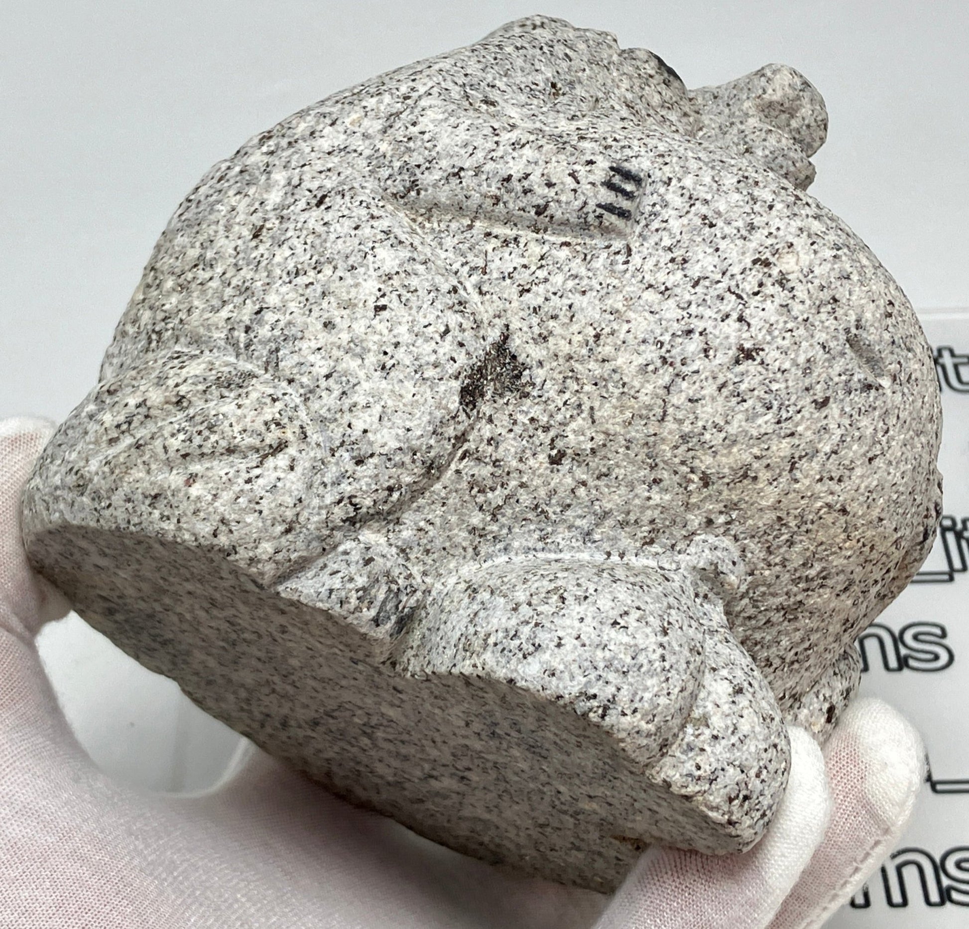 Male Tanuki Statue Hand-Carved Granite Stone Japanese Raccoon Dog - japanstones.shop