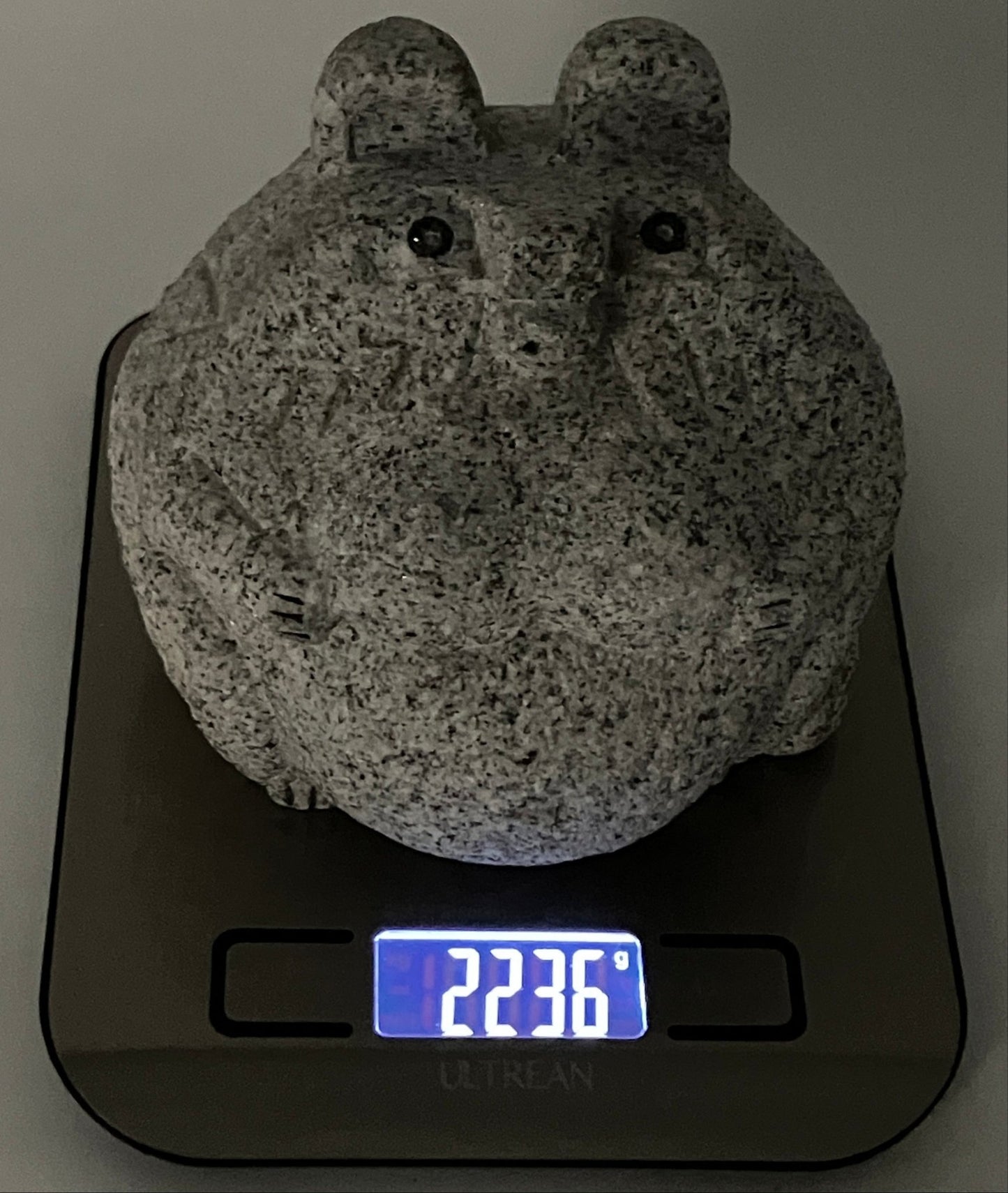 Female Tanuki Statue Hand-Carved Granite Stone Japanese Raccoon Dog - japanstones.shop