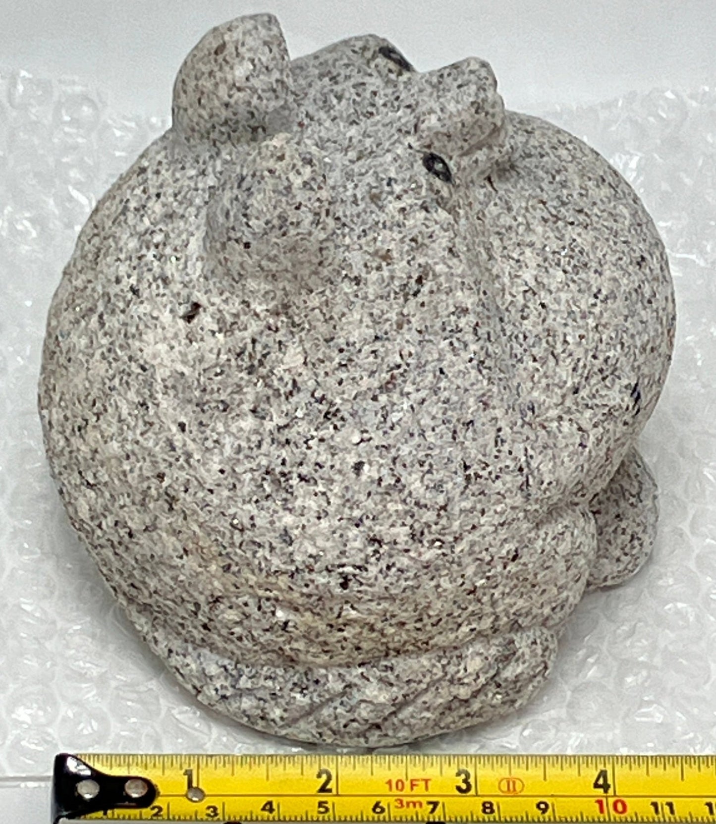 Male Tanuki Statue Hand-Carved Granite Stone Japanese Raccoon Dog - japanstones.shop