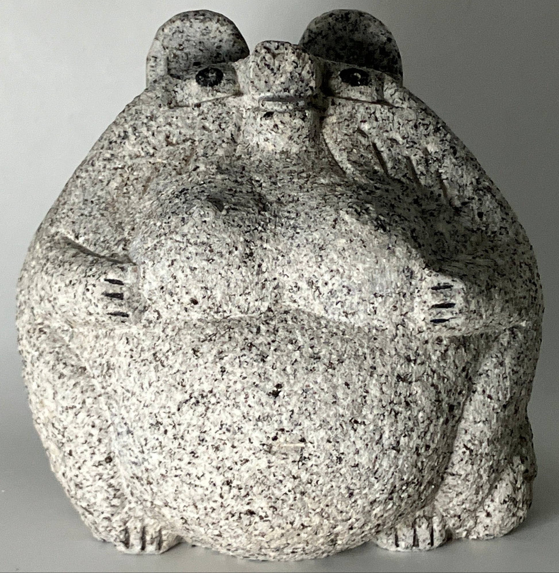 Female Tanuki Statue Hand-Carved Granite Stone Japanese Raccoon Dog - japanstones.shop