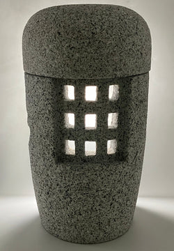 Window Light Granite Stone Lantern Japanese Stone Art for LED