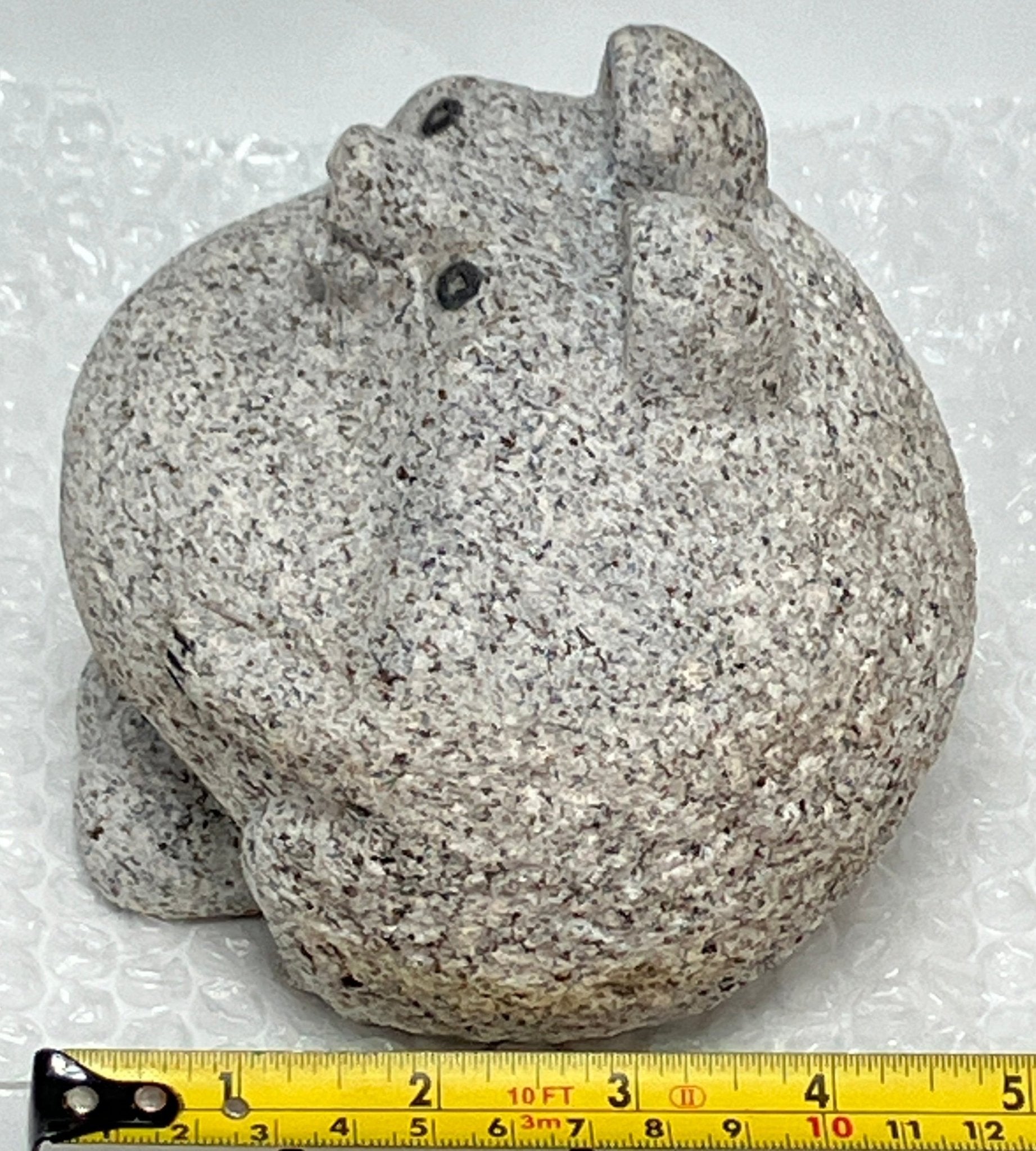 Male Tanuki Statue Hand-Carved Granite Stone Japanese Raccoon Dog - japanstones.shop