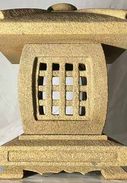 Zen Brown Stone Lantern Tenkachaya Tourou Granite Japan Garden Ornament Statue