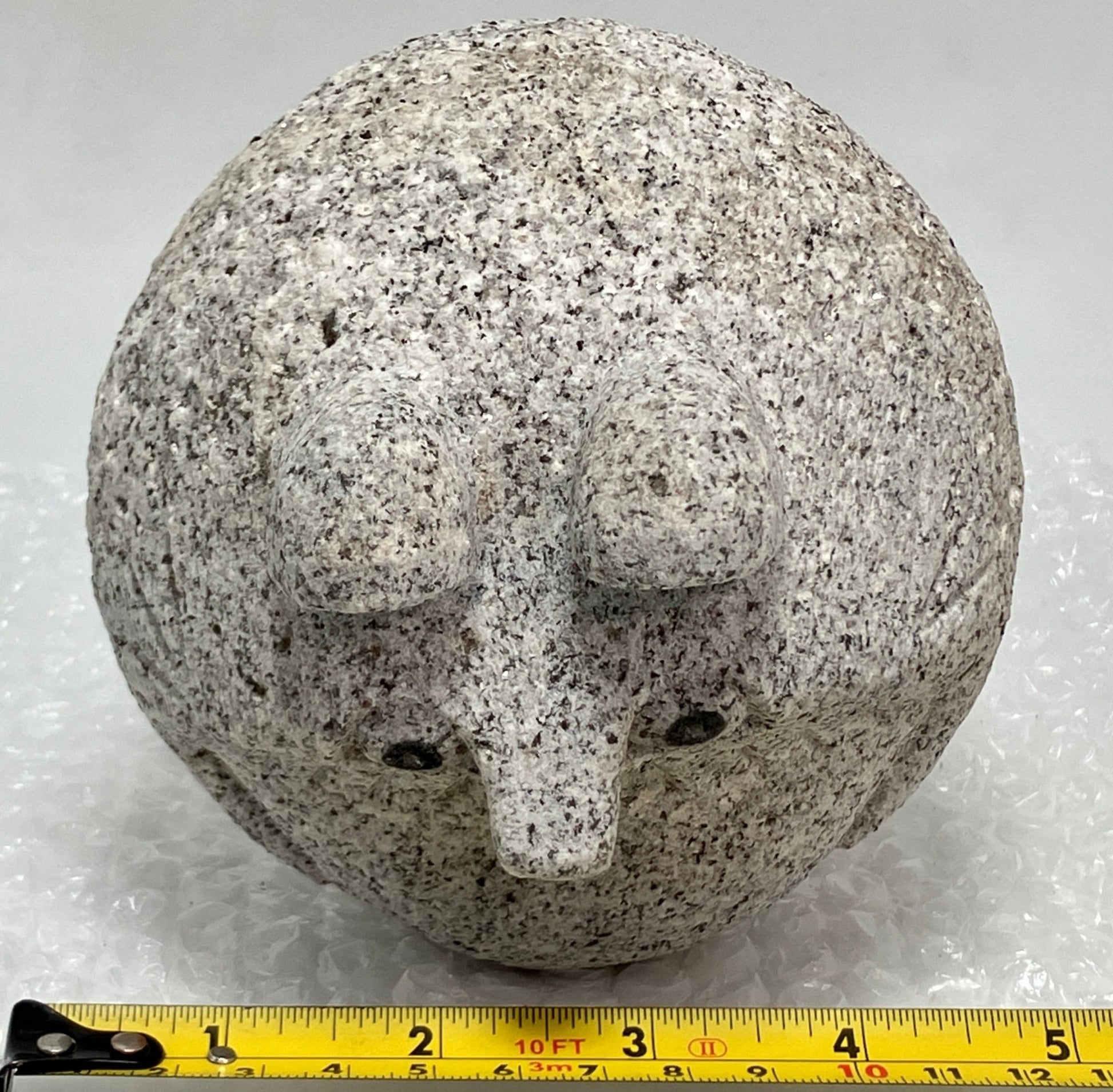 Male Tanuki Statue Hand-Carved Granite Stone Japanese Raccoon Dog - japanstones.shop