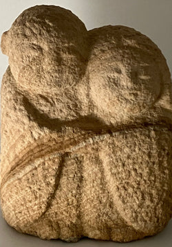 Good friends Children Jizo Brown sandstone Sculpture Handmade Japanese Garden