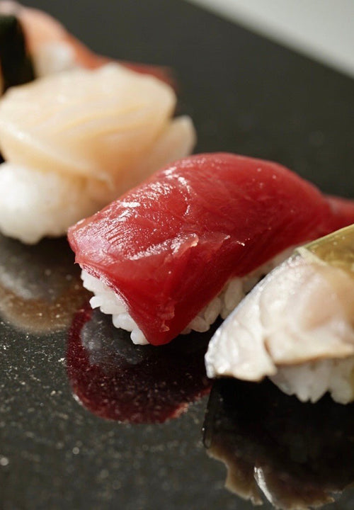 Sushi Kaiseki Sushigeta Food Plate India Granite Black Stone Japan