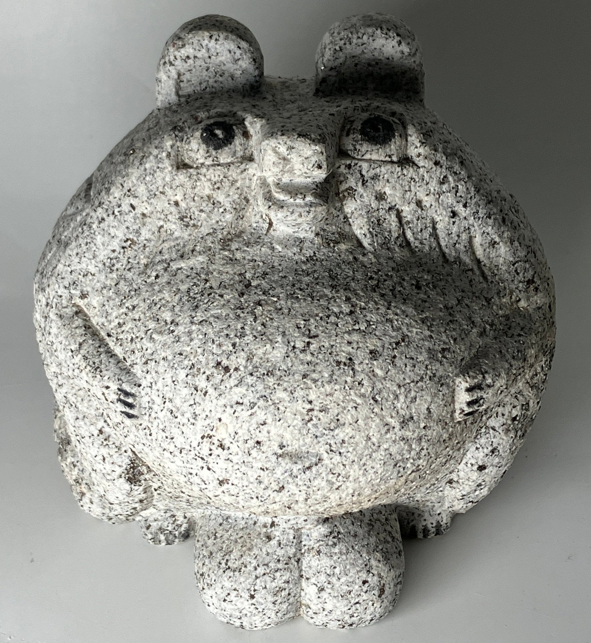Male Tanuki Statue Hand-Carved Granite Stone Japanese Raccoon Dog - japanstones.shop