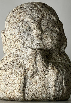 Mini Jizo Statue Granite Aji Rust Stone Sculpture Handmade Japanese Garden C